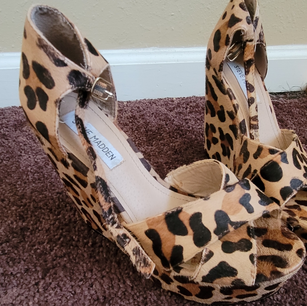 Leopard Wedges